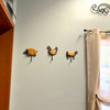 Farm Animal Wall Hooks Set of 3 Wood Metal Farmhouse 7 in Brown Black Lifestyle image 3