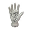 Zeckos White Ceramic Palmistry Hand Statue Glossy Figurine Shelf Decor 8 In Main image