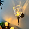 Wall Candle Sconce Bronze Finish Lead Crystal Glass 11.75 in Metal Mount Lifestyle image 1