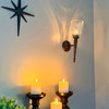 Wall Candle Sconce Bronze Finish Lead Crystal Glass 11.75 in Metal Mount Lifestyle image 3