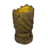 Things2die4 Tiki Planter 17 in Brown Magnesium Oxide Distressed Freestanding Additional image