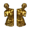 Decorative Bookends Set of 2 Resin Freestanding Metallic Finish Shelf Decor Additional image