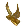 Angel Wing Bookends Set Antique Gold Resin 8.75 in Decorative Book Holders Additional image