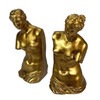 Venus De Milo Bust Bookends Set of 2 Antique Gold Resin 9.75 in Tall Additional image