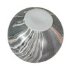 Decorative Orb Set of 3 Grey Marbled Ceramic Spheres 4 in Tabletop Decor Additional image