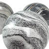Decorative Orb Set of 3 Grey Marbled Ceramic Spheres 4 in Tabletop Decor Additional image