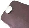 Brown Leather Skull & Crossbones Bracelet Wristband Additional image