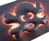 Brown Leather Skull & Crossbones Bracelet Wristband Additional image