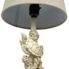 Sea Turtle Coral Table Lamp 17 Inch Resin Coastal Accent Light with Shade Additional image