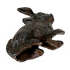 Decorative Bunny Bookends Set of 2 Cast Iron Brown Rabbit Book Holders 5 In Additional image