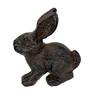 Decorative Bunny Bookends Set of 2 Cast Iron Brown Rabbit Book Holders 5 In Additional image