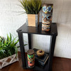 Set of 2 Wooden Tiki Statues 8 in Hand Painted Palm Flower Shelf Decor Lifestyle image 3