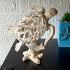 Sea Turtle Statue Whitewash Coral Look Polyresin Coastal Decor 7 in Tall Lifestyle image 1