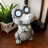 Solar Alligator Statue Light Gray Resin Outdoor Figurine 14.5 in Tall Lifestyle image 1