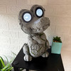Solar Alligator Statue Light Gray Resin Outdoor Figurine 14.5 in Tall Lifestyle image 2