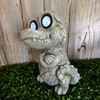 Solar Alligator Statue Light Gray Resin Outdoor Figurine 14.5 in Tall Lifestyle image 4