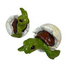 Set of 2 Hatching Sea Turtle Figurines Resin Coastal Decor 3.25 In Main image