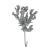 Decorative Coral Wall Hook White Silver 7.25 in Resin Metal Key Hook Main image