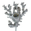 Decorative Coral Wall Hook White Silver 7.25 in Resin Metal Key Hook Additional image