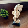 Seahorse Statue Coastal Nautical Resin Tabletop Sculpture 10 Inch Off White Lifestyle image 4