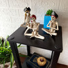 Set of 3 Pirate Skeleton Yoga Figurines 6 in Resin Weathered Table Decor Lifestyle image 2