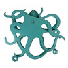 Octopus Wall Sculpture Aqua Coastal Nautical Resin Plaque 13.5 In Additional image