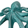 Octopus Wall Sculpture Aqua Coastal Nautical Resin Plaque 13.5 In Additional image