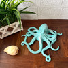 Octopus Wall Sculpture Aqua Coastal Nautical Resin Plaque 13.5 In Lifestyle image 3
