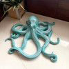 Octopus Wall Sculpture Aqua Coastal Nautical Resin Plaque 13.5 In Lifestyle image 4