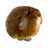Teak Wood Mushroom Statue Hand Carved Natural Sculpture 16.5 in Decor Additional image