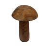 Wood Mushroom Statue 12.5 in Natural Solid Wood Freestanding Sculpture Additional image