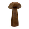 Wood Mushroom Statue 12.5 in Natural Solid Wood Freestanding Sculpture Additional image
