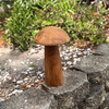 Wood Mushroom Statue 12.5 in Natural Solid Wood Freestanding Sculpture Lifestyle image 4