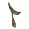 Whale Tail Statue Coastal Distressed Wood Floor Sculpture 33 in Natural Additional image
