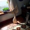 Whale Tail Statue Coastal Distressed Wood Floor Sculpture 33 in Natural Lifestyle image 5