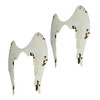 Metal Angel Wings Wall Sculptures Set of 2 Distressed White 13.25 In Additional image