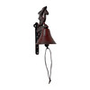 Dragon Wall Bell Cast Iron Red Rust Decorative Hanging Bell 9 X 6.5 In Additional image