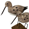 Set of 2 Weathered Wood Sea Bird Statues Coastal Table Decor 10.75 In Additional image