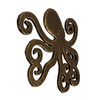 Octopus Trivet Set of 2 Bronze Cast Iron Coastal Kitchen Decor 6.5 In Additional image