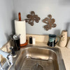 Octopus Trivet Set of 2 Bronze Cast Iron Coastal Kitchen Decor 6.5 In Lifestyle image 3