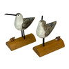 Decorative Seabird Figurine Set 2 Coastal Wood Bird Statues 4.75 in White Additional image