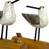Decorative Seabird Figurine Set 2 Coastal Wood Bird Statues 4.75 in White Additional image