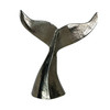Decorative Whale Tail Bookends Set of 2 Silver Cast Aluminum 7 In Additional image