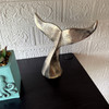Decorative Whale Tail Bookends Set of 2 Silver Cast Aluminum 7 In Lifestyle image 3