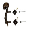 Spine Door Handle Gothic Cast Iron Aged Bronze 9in Decorative Pull Additional image