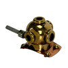 Set of 4 Brass Diver Helmet Drawer Pulls Nautical Cabinet Knobs 1.25 In Additional image