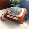 Womens TV Shaped Shoulder Handbag Oz Inspired Vinyl Brown 9 x 6.5 In Lifestyle image 3