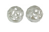 Set of 2 Weathered White Resin Decorative Starfish Orbs - 4 Inches in Diameter Additional image