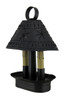 Smokey Black Finish 2 Light Punched Tin Accent Lamp Additional image
