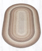 Earth Rugs C-776 Natural Oval Braided Rug 3 Feet X 5 Feet Main image